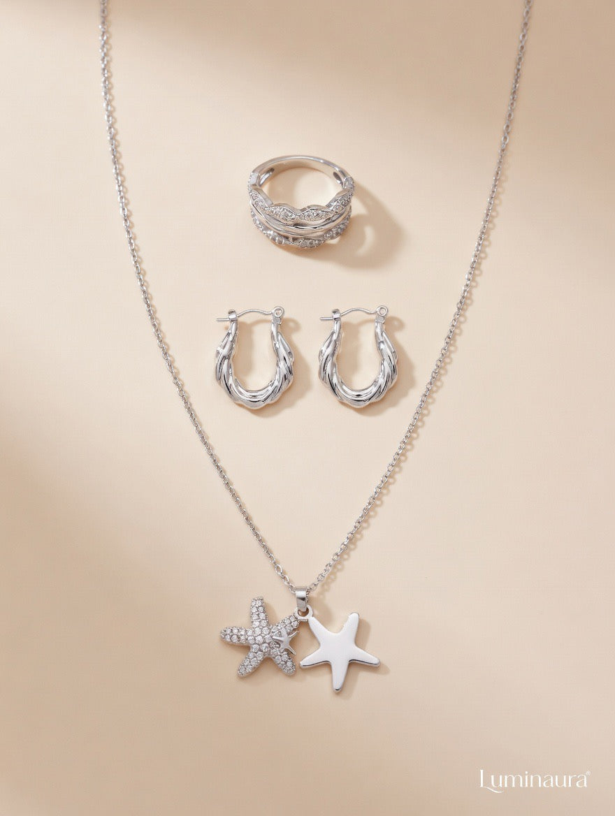 Estrella de mar - set de 3 joyas
