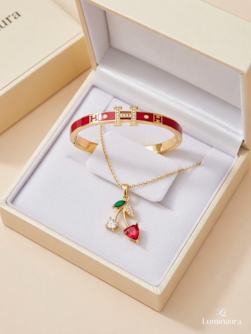 Cherry - Set estilo Hermés
